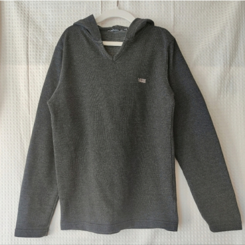 Vans Dark Gray hooded pullover sweater, boys size medium 8